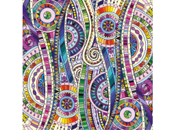YAZZ Štvorcové puzzle Geometrická mandala 1023 dielikov