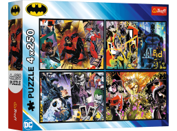 TREFL Puzzle Batman v akcii 4x250 dielikov