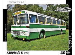 RETRO-AUTA Puzzle BUS č.07 Karosa ŠL 11 (1980) 40 dielikov