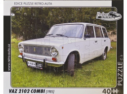 RETRO-AUTA Puzzle č.05 VAZ 2102 COMBI (1985) 40 dielikov