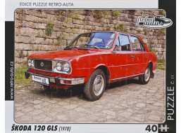 RETRO-AUTA Puzzle č.11 Škoda 120 GLS (1978) 40 dielikov