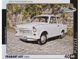 RETRO-AUTA Puzzle č.23 Trabant 601 (1965) 40 dielikov