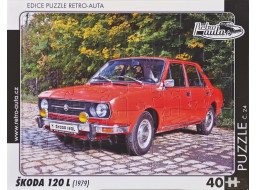 RETRO-AUTA Puzzle č.24 Škoda 120 L (1979) 40 dielikov