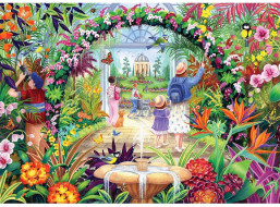 GIBSONS Puzzle Kvety v botanickej záhrade 1000 dielikov