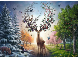 RAVENSBURGER Puzzle Magický jeleň 1000 dielikov