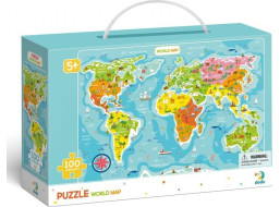 DODO Puzzle Mapa sveta 100 dielikov