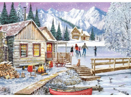 GIBSONS Puzzle Zima na chate 1000 dielikov