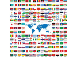 YAZZ Štvorcové puzzle Vlajky 1023 dielikov