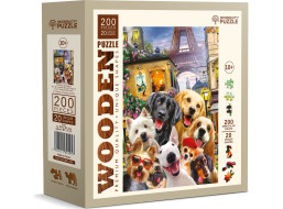 WOODEN CITY Drevené puzzle Šteňatá v Paríži 200 dielikov