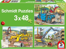 SCHMIDT Puzzle Na stavenisku 3x48 dielikov