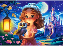CASTORLAND Puzzle Princezná a sova 70 dielikov