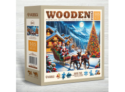 WOODEN CITY Drevené puzzle Santove sane 505 dielikov