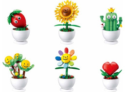 Sluban Flowers M38-B1073 Kvety s očami malé Displej 6 ks