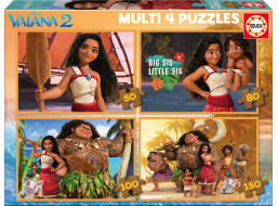 EDUCA Puzzle Vaiana 2, 4v1 (50,80,100,150 dielikov)