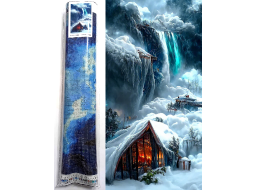 NORIMPEX Diamantové maľovanie Chata v zime 80x40cm