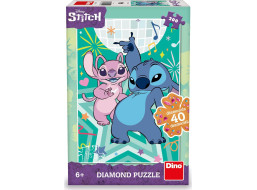 DINO Puzzle s drahokamami Stitch 200 dielikov