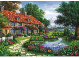 ART PUZZLE Puzzle Záhrada s labuťami 1500 dielikov