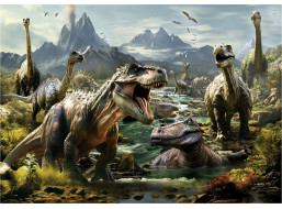 EDUCA Puzzle Zúriví dinosaury 1000 dielikov