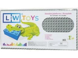 LW Toys Podložka na stavanie - JUNIOR 16x32 bodov šedá
