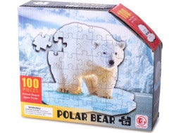 Obrysové puzzle Ľadový medveď 100 dielikov