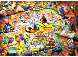 RAVENSBURGER Puzzle Zaneprázdnení vtáky 1000 dielikov