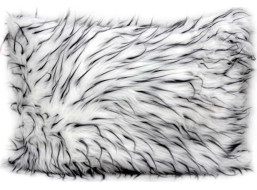 Obliečka na vankúš FLUFFY 40x50 cm - biela/sivá