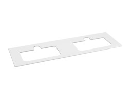 Sapho BRAHEA doska rockstone s 2 otvormi 161x51,5cm (80+80cm), biela mat BL161-0101-80