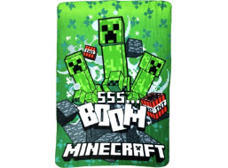 Detská deka POLAR 100x140 cm - Minecraft - SSS...Boom