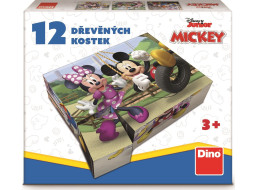 DINO Obrázkové kocky Mickey Mouse, 12 kociek
