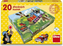 DINO Obrázkové kocky Krtko a doprava, 20 kociek