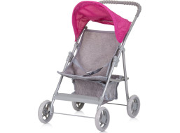 CHIPOLINO Športový kočík pre bábiky Alice Grey, Pink linen