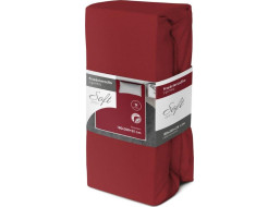 Jersey prestieradlo SOFT 200x180 cm + 25cm - červené