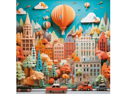 HEYE Štvorcové puzzle Paper-Like: Mestská krajina 1000 dielikov
