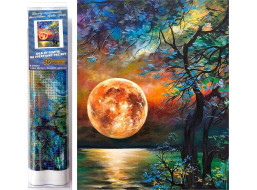 Norimpex Diamantové maľovanie Farebný spln nad jazerom 30x40cm