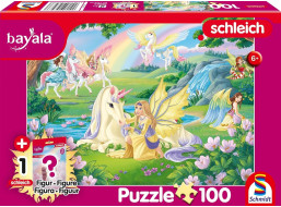 SCHMIDT Puzzle Bayala: Magickí jednorožci 100 dielikov + figúrka Schleich