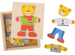 Bigjigs Toys Oblékací puzzle Pán medveď