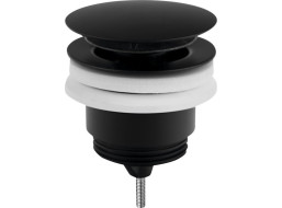 Omp Tea Umývadlová výpusť 5/4“, click-clack, veľká zátka, 10-45mm, čierna mat 7532.310.5X