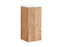 ZOSTAVNÉ: Kúpeľňová závesná skrinka KAPA dub zlatý - nízka spodná s košom na bielizeň