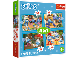 TREFL Puzzle Šmolka dedinka 4v1 (35,48,54,70 dielikov)