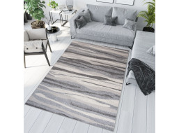 Kusový koberec SARI Ripple - sivý