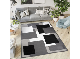 Kusový koberec TAPIS Squares - tmavo šedý