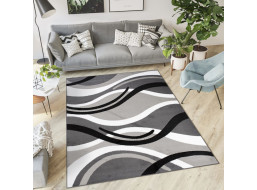 Kusový koberec TAPIS Vlny - tmavo šedý/sivý
