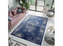 Kusový koberec ALESTA Ornament - tmavomodrý