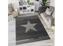 Moderný kusový koberec MAROKO - CENTER STAR antracitový L916A