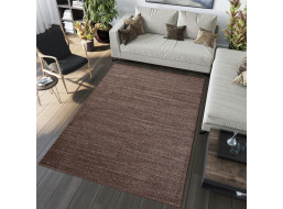 Kusový koberec SARI Mono - tmavo hnedý