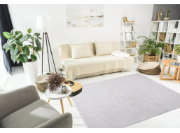 Kusový koberec Shaggy OPTIMAL - biely