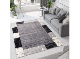 Kusový koberec TAPIS Tiles - tmavo šedý