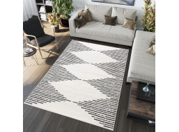 Kusový koberec GRACE Waves - krémový/čierny