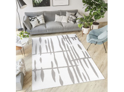 Kusový koberec TAPIS Flick - biely