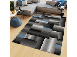 Kusový koberec MAYA Fragment - modrý/sivý